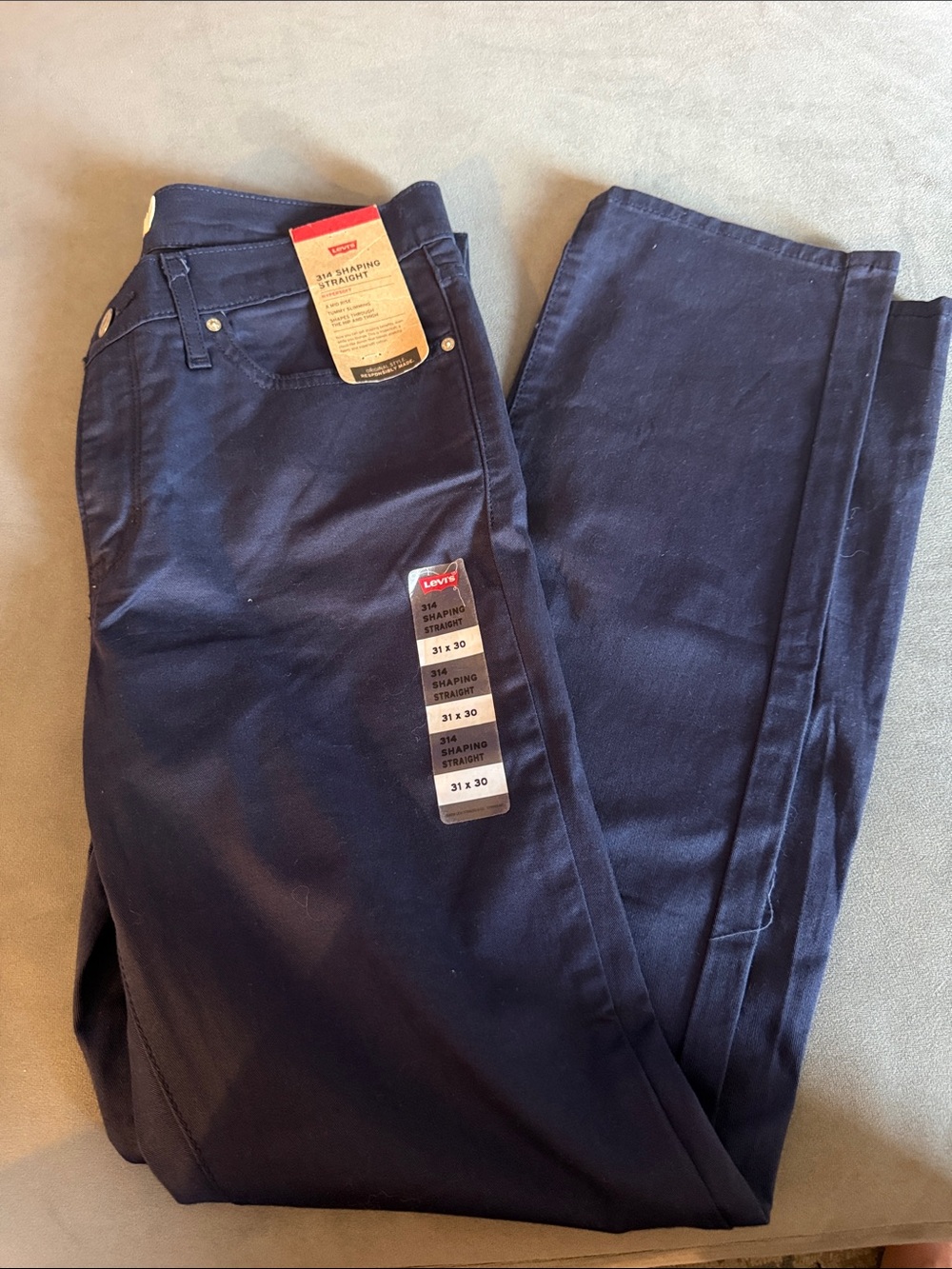 Levi's Women’s 314 Shaping Straight Hypersoft Navy Jeans NEW 31x30